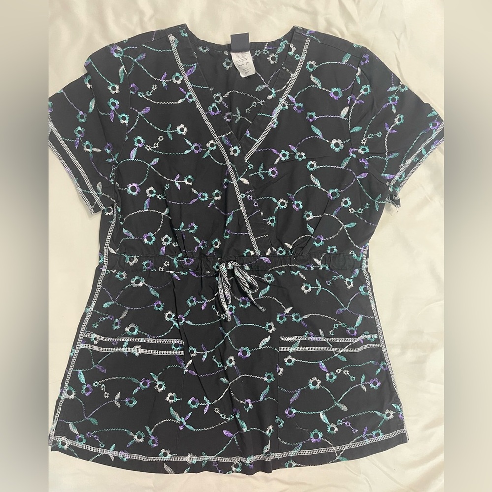 Scrub top - floral - medium